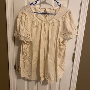 Lauren Conrad short sleeve peasant top